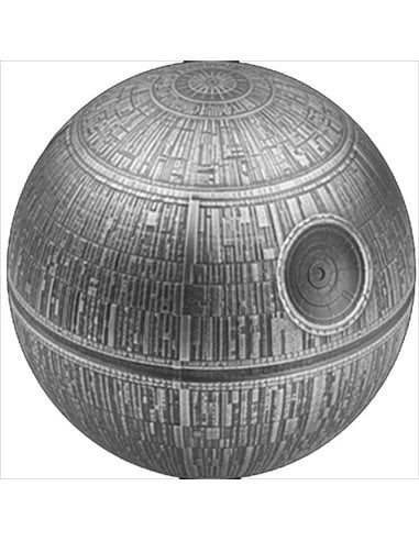 DEATH STAR Star Wars 3D Esfera Moneda Plata 5$ Niue 2024