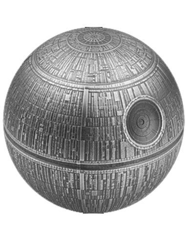 DEATH STAR Star Wars 3D Esfera Moneda Plata 10$ Niue 2024