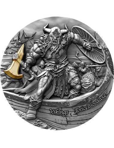ERIC BLOODAXE Vikings 2 Oz Серебряная монета 5$ Ниуэ 2020