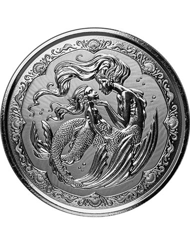 MERMAID Mother & Daughter 1 Oz Silver Coin 2 Tala Samoa 2023