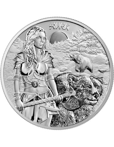VALKYRIES Solveig Diosas Germánicas 1 Oz Moneda Plata 5 Mark Germania 2024