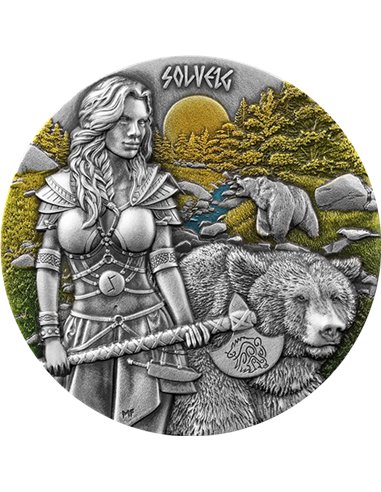 VALKYRIES SOLVEIG Ostara Valhalla UHR 2 Oz Монета Серебро 10 марок Германии 2024