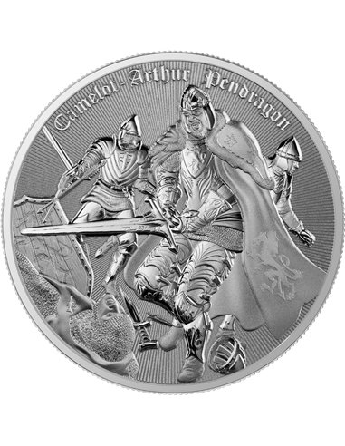ARTHUR PENDRAGON CAMELOT BLISTER 1 uncja srebrna moneta Proof 2 $ Niue 2023