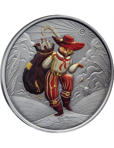 PUSS IN BOOTS Fairy Tales 1 Oz Silver Coin 1$ Niue 2024