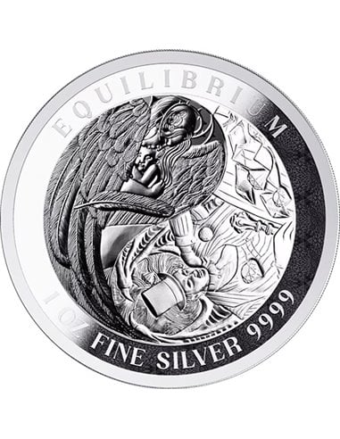 EQUILIBRIUM 1 Oz Prooflike Moneda Plata 5$ Tokelau 2024