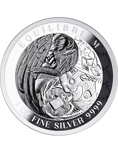 EQUILIBRIUM 1 Oz Prooflike Серебро Монета 5$ Токелау 2024