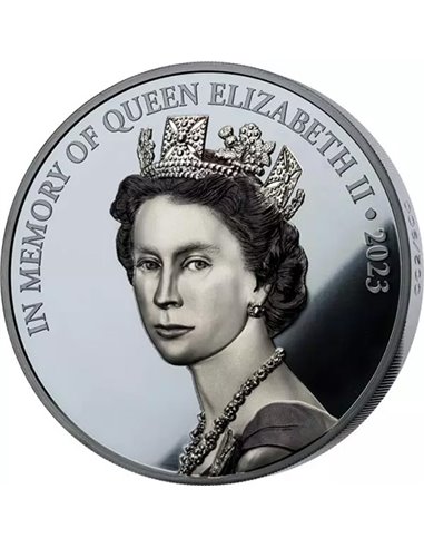 EN MEMORIA DE LA REINA ISABEL II 1/2 Kilo KG Moneda Plata 10$ Barbados 2023