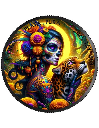 DIA DE LOS MUERTOS Special Edition 1 унция Серебряная монета Мексика 2023 года