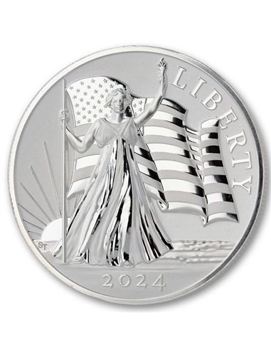 LIGHT OF LIBERTY 1 Oz Серебро Монета пруф 2 доллара Самоа 2024 года