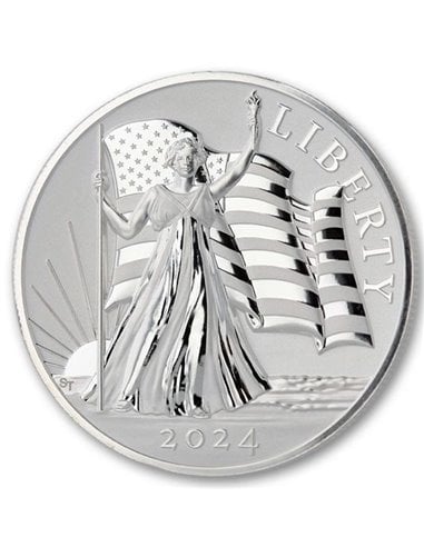 LIGHT OF LIBERTY 1 Oz Silver Proof Coin 2 Dollars Samoa 2024