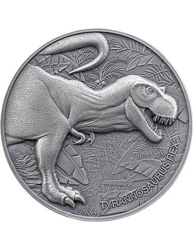 TYRANNOSAURUS REX Lost World 2 Oz Silver Coin 2000 Francs Cameroon 2024