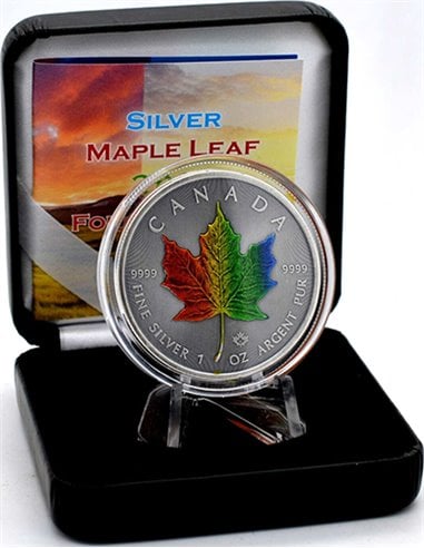 FOUR SEASON EDITION Maple Leaf 1 Oz Монета Серебро 5$ Канада 2023