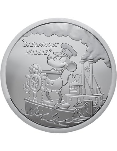 STEAMBOAT WILLIE 1 Oz Монета Серебро 50 Центов Фиджи 2024 года