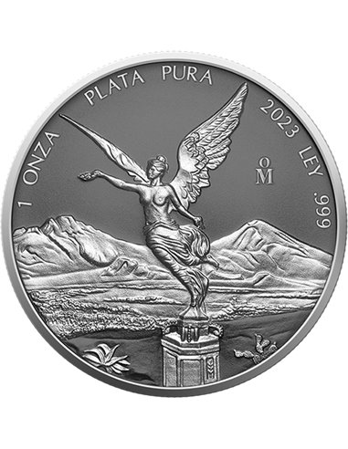 СЕРЕБРЯНОЕ КОЛЬЦО Либертад 1 Oz Монета Серебро Мексика 2023 г.