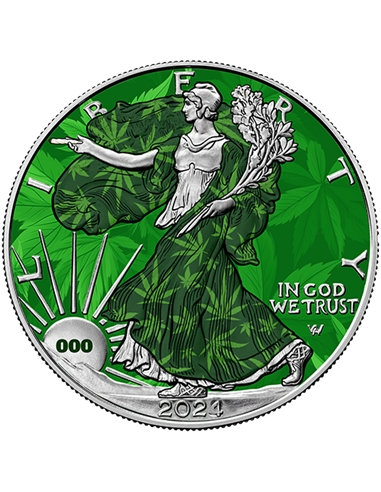 HIGH FLYING Edition American Eagle 1 Oz Монета Серебро 1$ США 2024