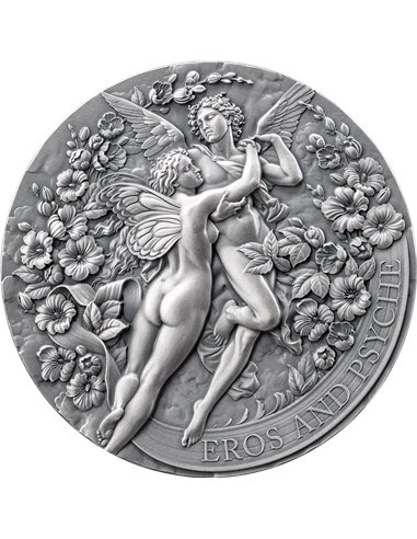 EROS AND PSYCHE Celestial Beauty 2 Oz Silver Coin 2000 Francs Cameroon 2024