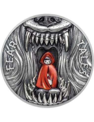 LITTLE RED RIDING HOOD Fear Tales 2 Oz Silver Coin 10$ Palau 2019
