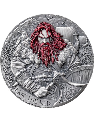 ERIK THE RED The Way to Valhalla 2 Oz Silver Coin 2000 Francs Cameroon 2024