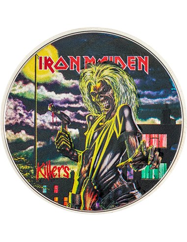 KILLERS Iron Maiden 1 Oz Монета Серебро 5$ Острова Кука 2024