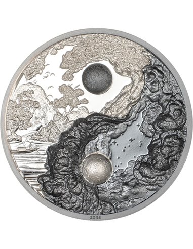ИНЬ И ЯН 1 Oz Монета Серебро 5$ Палау 2024