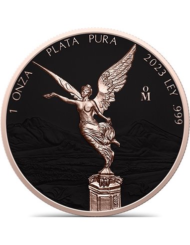 ROSE GOLD HALO Libertad 1 Oz Moneda Plata México 2023
