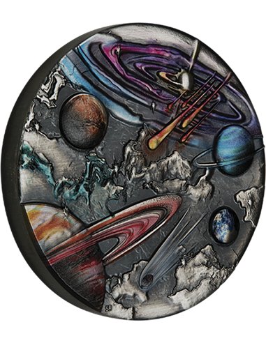 STARRY SKY AND THE PLANETS 5 Oz Silber Münze 5$ Tuvalu 2024