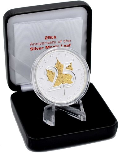 25. rocznica Liść Klonowy 1 Oz Srebrna moneta 5 $ Kanada 2024 Typ 2