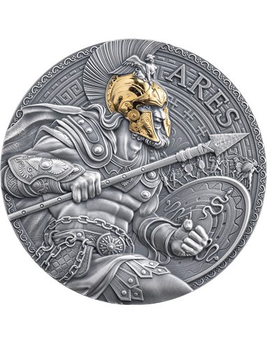 ARES Great Greek Mythology 2 Oz Silver Coin 2000 Francs Cameroon 2024