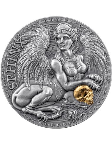 SPHINX Wielka Mitologia Grecka 1 Oz Srebrna Moneta 1000 Franków Kamerun 2024