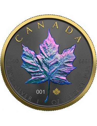 MAPLE LEAF Chameleon 1 Oz Серебряная монета 5$ Канада 2020