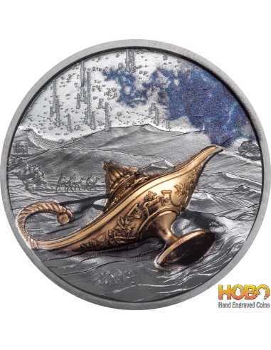 LAMPE MAGIQUE 1001 Nuits 1 Oz Silver Coin 5$ Palaos 2021