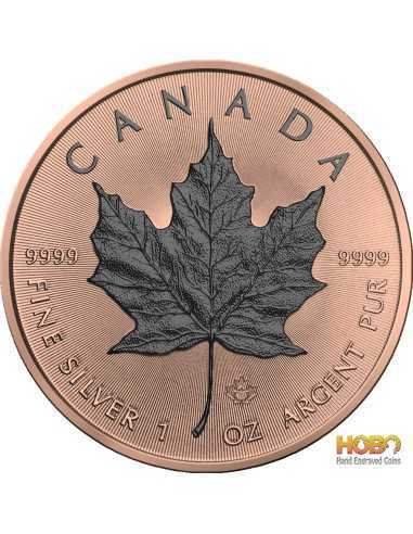 Her Majesty Rose Maple Leaf 1 Oz Серебряная монета 5$ Канада 2020