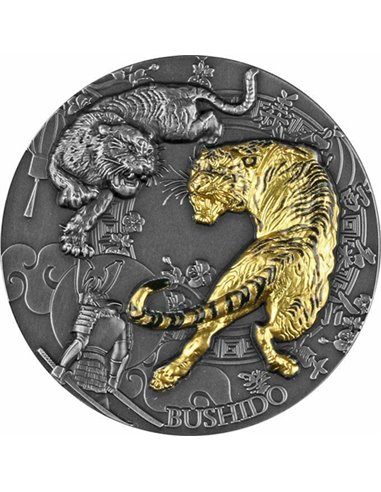 BUSHIDO Японский код 2 унции Серебряная монета 5$ Ниуэ 2021