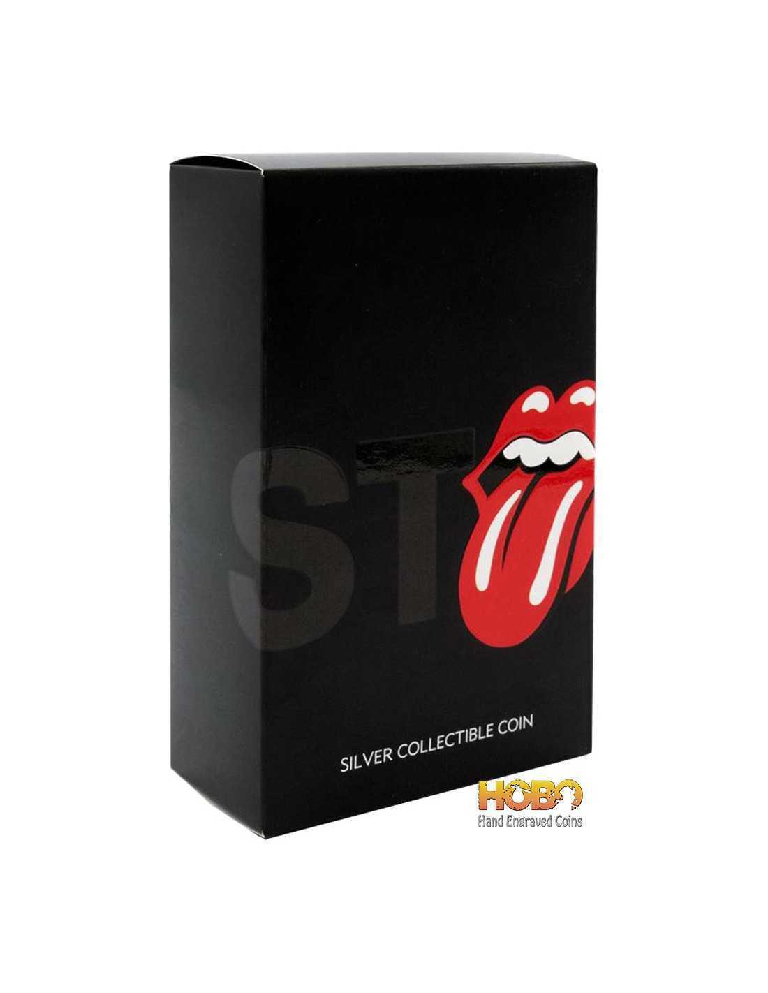 ROLLING STONES Tongue and Lips Silver Coin 1 Pound Gibraltar 2021