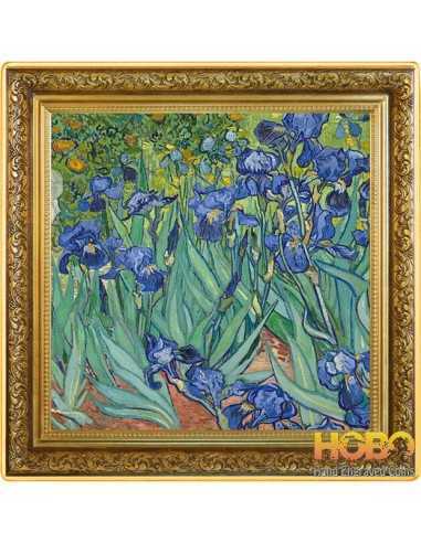 IRISES Vincent Van Gogh Tesori del Mondo 1 Oz Moneta Argento 1$ Niue 2021