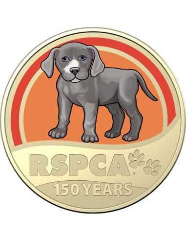 DOG RSPCA 150° anniversario $ 1 dollaro monete Australia 2021