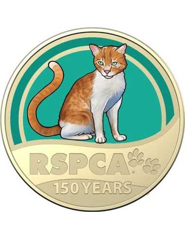 CAT RSPCA 150 Aniversario $1 Dólar Monedas Australia 2021