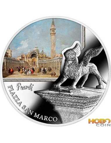PIAZZA SAN MARCO St Mark Square SOS Venice 1 Oz Silver Coin 2$ Niue 2016