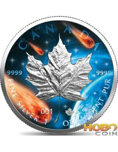 DEEP IMPACT Hoja Arce 1 Oz Moneda Plata 5$ Canada 2021