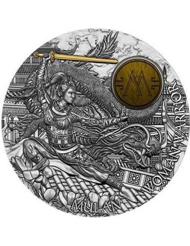 MULAN Woman Warrior III Серебряная монета 2 унции 5$ Ниуэ 2021