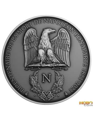 NAPOLEON BONAPARTE 200th Anniversary 2 Oz Silbermünze 2000 Francs Kamerun 2021
