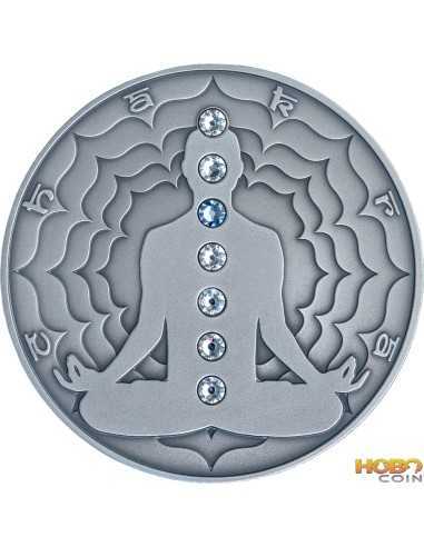 VISHUDDHA Chakra 2 uncje srebrna moneta 2000 franków Kamerun 2021