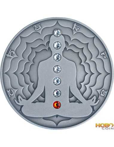 МУЛАДХАРА Чакра Серебряная монета 2 унции 2000 франков Камерун 2021