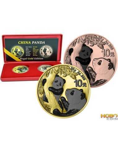 PANDA Royal Gold Edition Серебряная монета 10 юаней Китай 2021