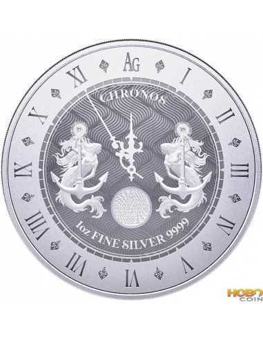 CHRONOS 2021 THE TIME Серебряная инвестиционная монета Токелау за 5 долларов 1 унция