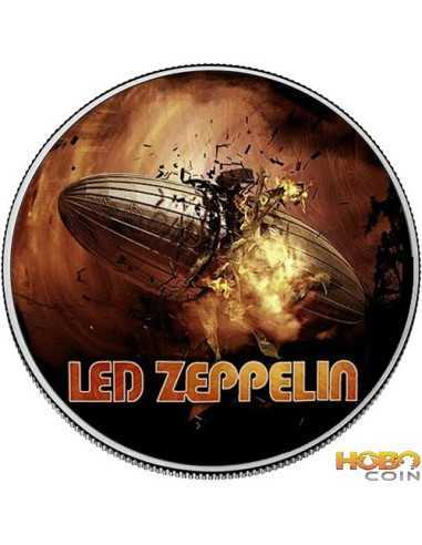 LED ZEPPELIN Walking Liberty 1 Oz Moneda Plata 1$ USA 2022
