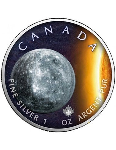 MERKURY Sistema Solare Maple Leaf 1 Oz Moneta Argento 5$ Canada 2021
