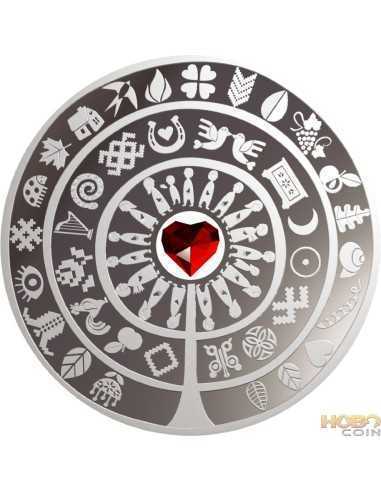 LOVE Il Mondo Folklore Simboli Moneta Argento 1$ Niue 2021