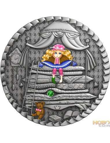 LA PRINCESSE ET LE POIS Contes de fées 1 Oz Silver Coin 1$ Niue 2021