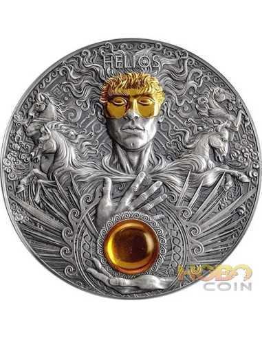 HELIOS DIVINE FACES OF THE SUN 3 Oz Серебряная монета 5$ Ниуэ 2022